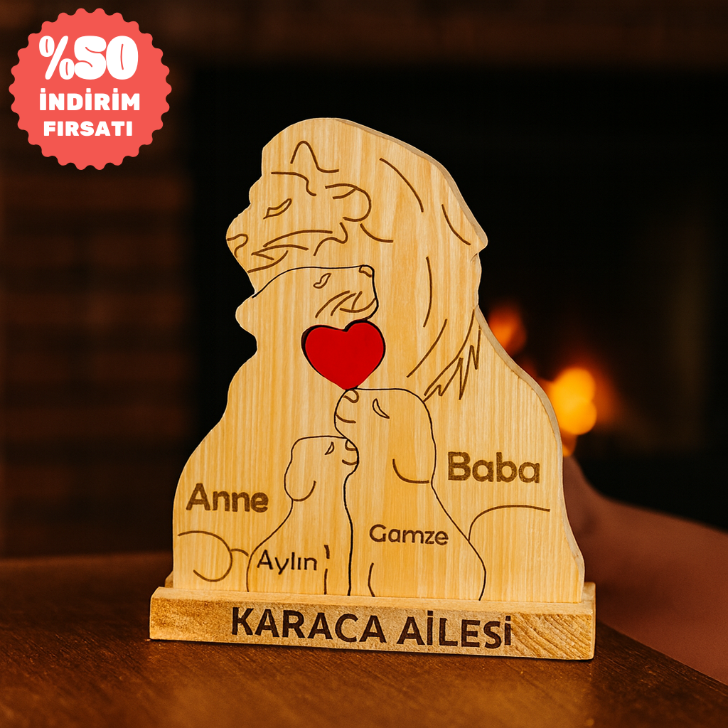 Aslan Figürlü Puzzle Seti (2 Çocuklu)