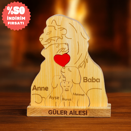 Aslan Figürlü Puzzle Seti (3 Çocuklu)