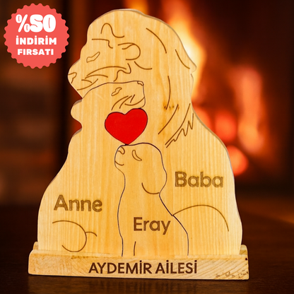 Aslan Figürlü Puzzle Seti (Tek Çocuklu)