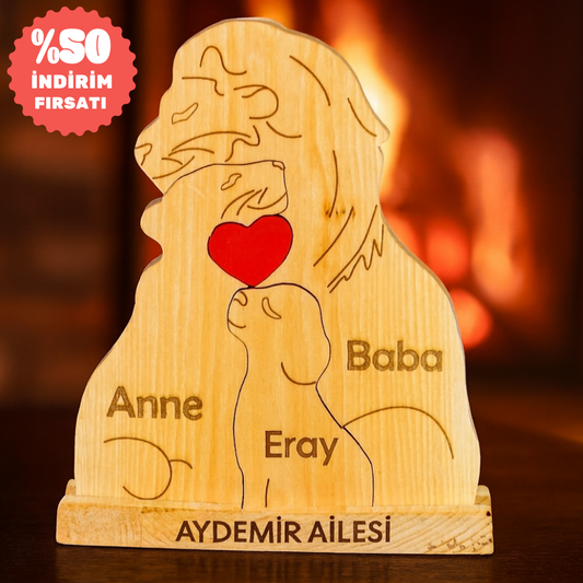 Aslan Figürlü Puzzle Seti (Tek Çocuklu)