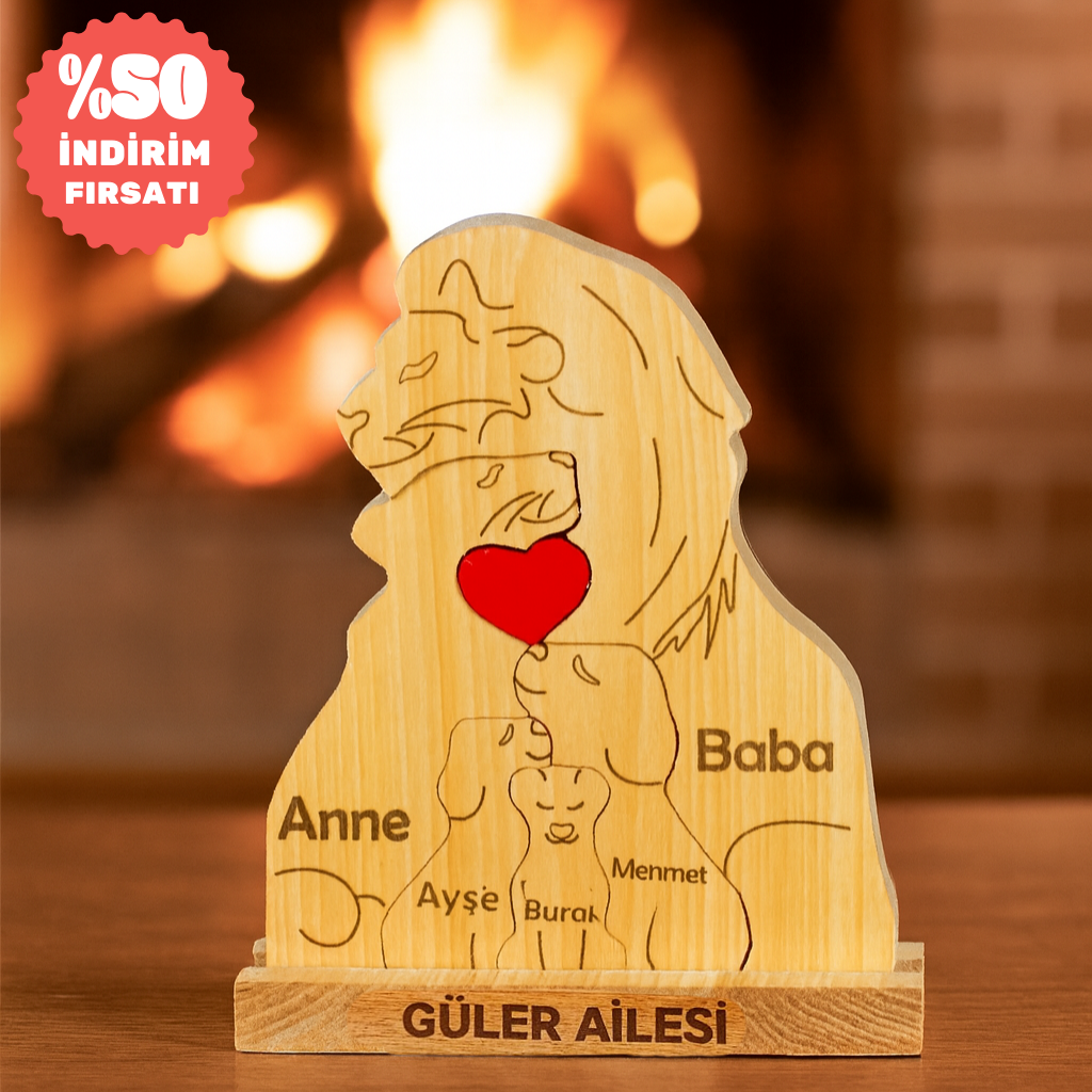 Aslan Figürlü Puzzle Seti (3 Çocuklu)