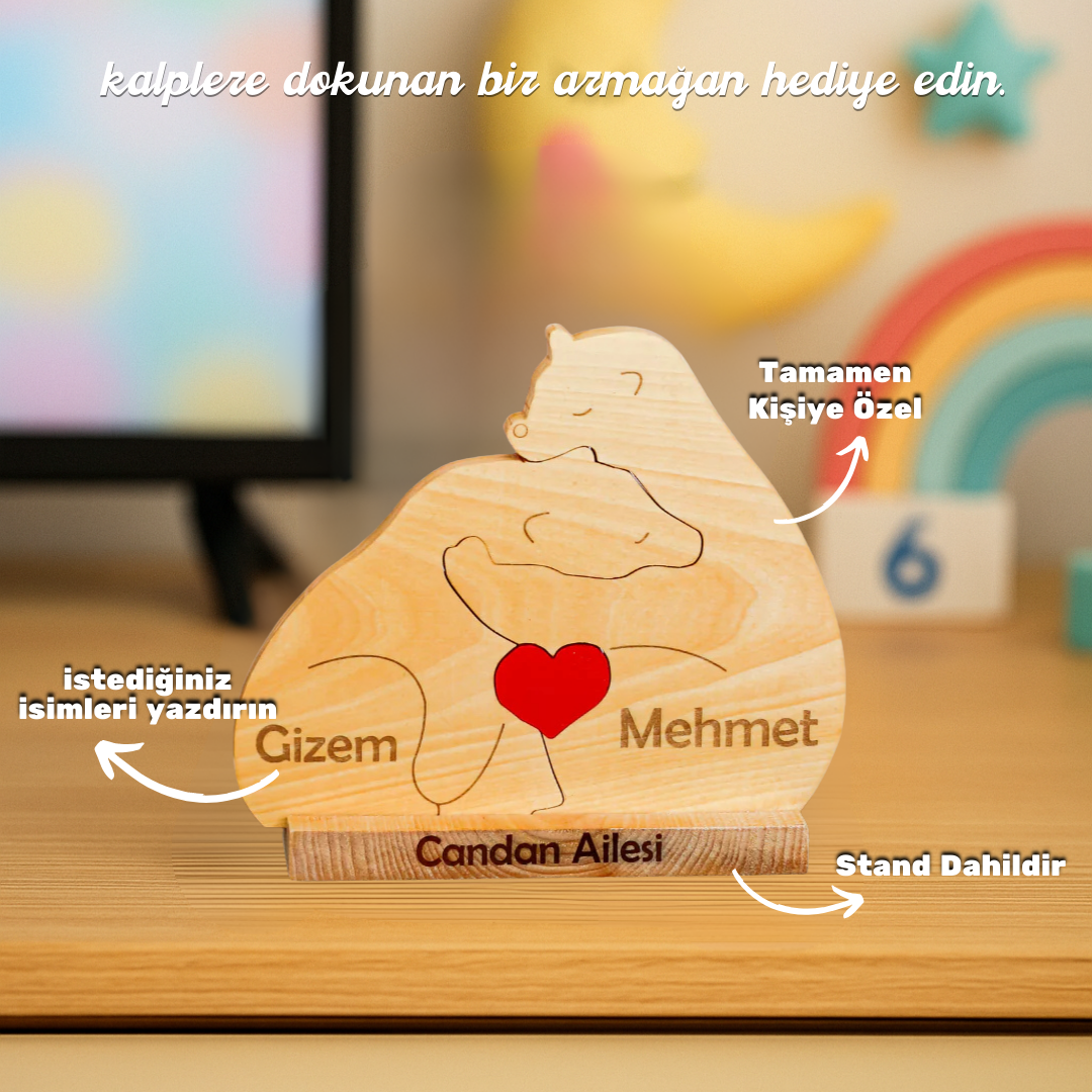 Ayıcık Figürlü Puzzle Seti (Çiftlere Özel)