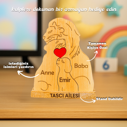 Aslan Figürlü Puzzle Seti (Tek Çocuklu)