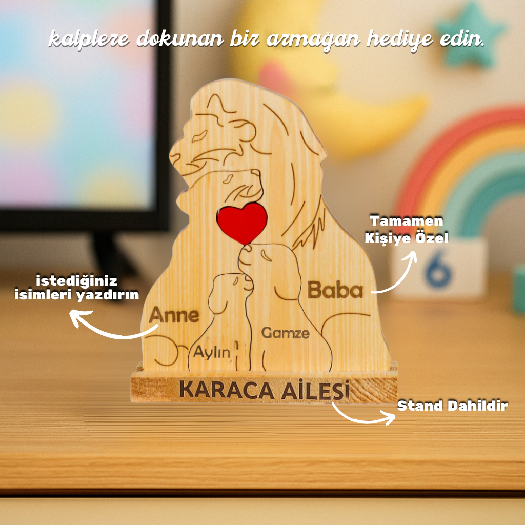 Aslan Figürlü Puzzle Seti (2 Çocuklu)