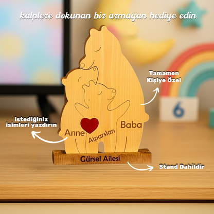 Ayıcık Figürlü Puzzle Seti (Tek Çocuklu)