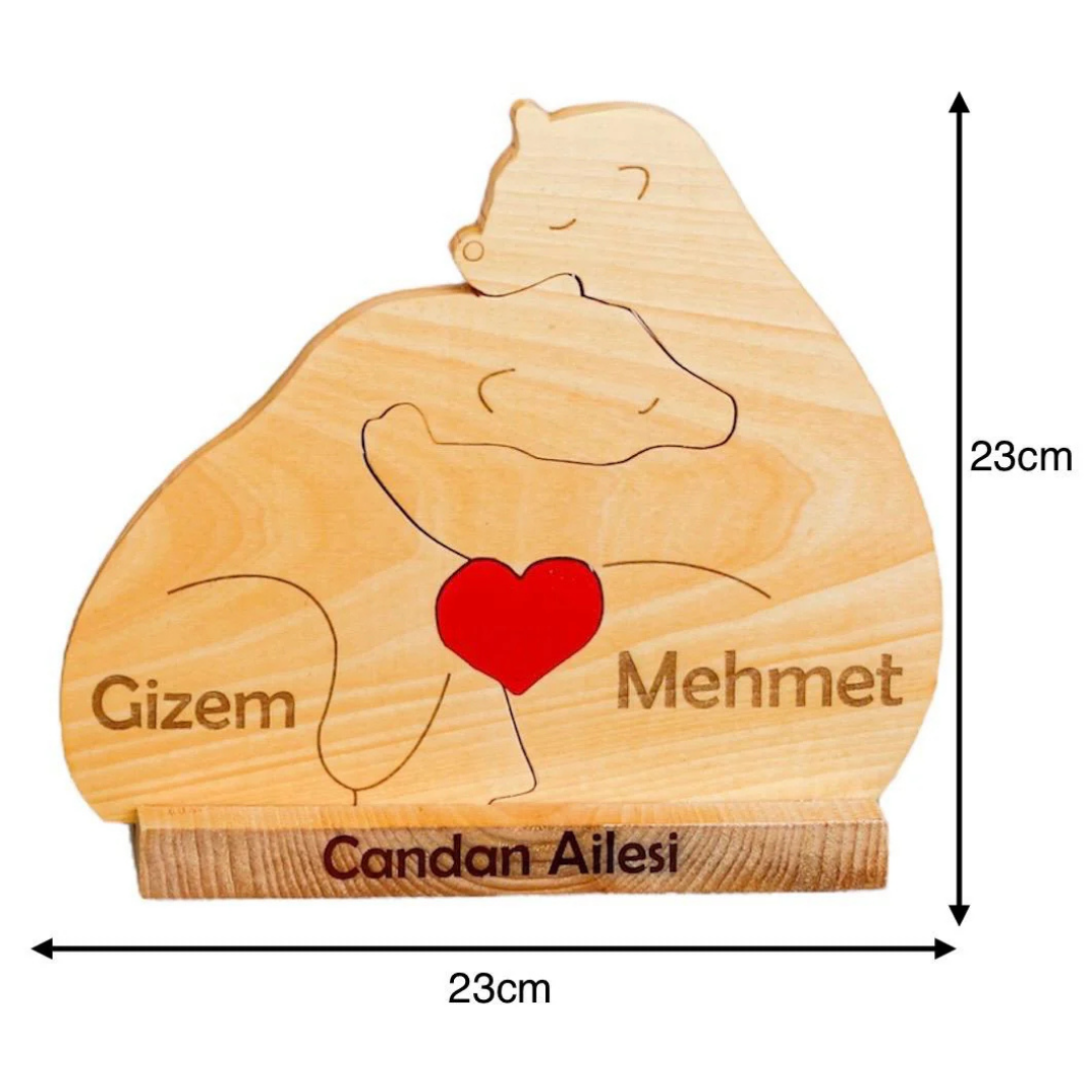 Ayıcık Figürlü Puzzle Seti (Çiftlere Özel)