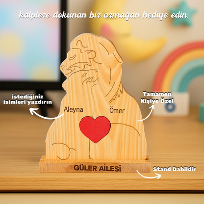 Aslan Figürlü Puzzle Seti (Eşlere Özel)