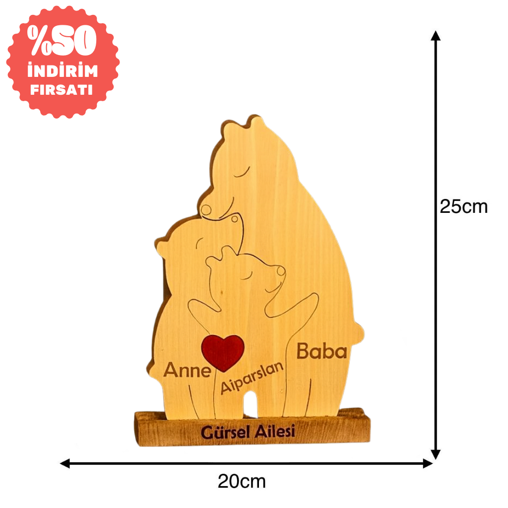 Ayıcık Figürlü Puzzle Seti (Tek Çocuklu)