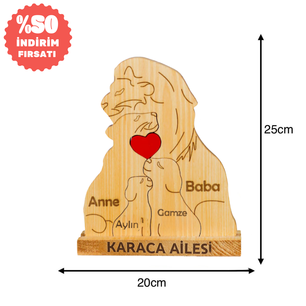 Aslan Figürlü Puzzle Seti (2 Çocuklu)