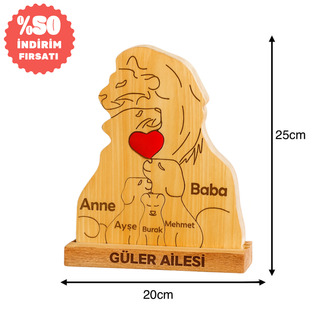 Aslan Figürlü Puzzle Seti (3 Çocuklu)